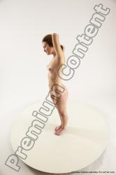 Nude Woman White Standing poses - ALL Slim long brown Standing poses - simple Multi angle poses Pinup